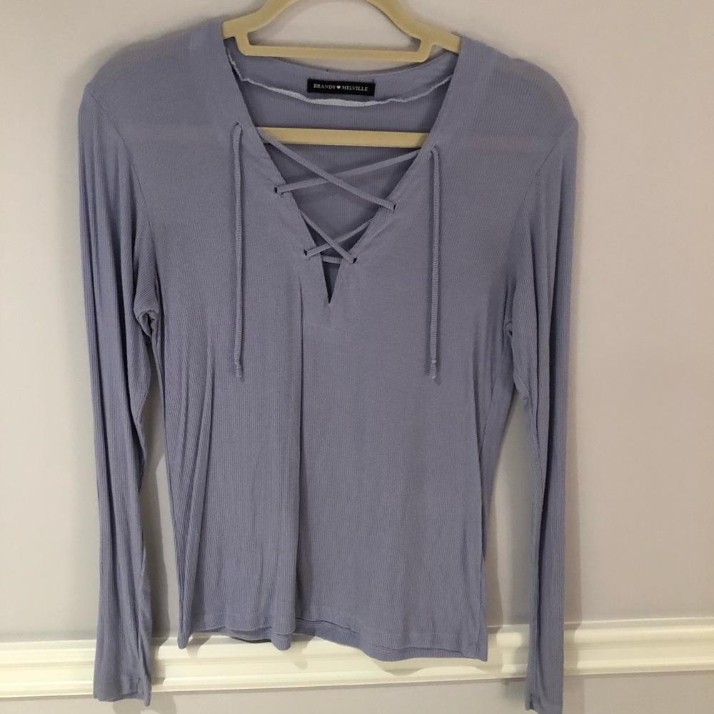 Brandy Melville Josephine Lace Up Top